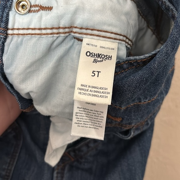 Vintage OshKosh Bgosh Overalls Buffalo Plaid Vestbak Heart Pocket 5T - Picture 7 of 7